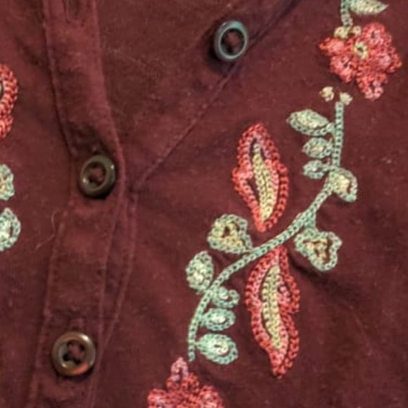 Abercrombie and Fitch Vintage 90s long sleeve embroidered shirt Y2K 90s - Picture 3 of 3